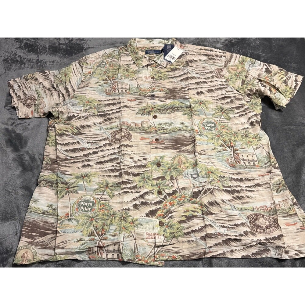2XLT Polo Ralph Lauren  Havana Print Shirt Playa Pilar Hotel Del